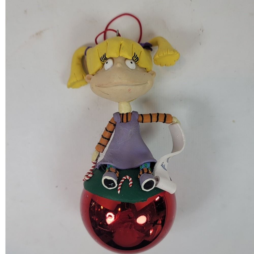 Vintage Rugrats Angelica Pickles Christmas Ornament Nickelodeon Dear Santa Red